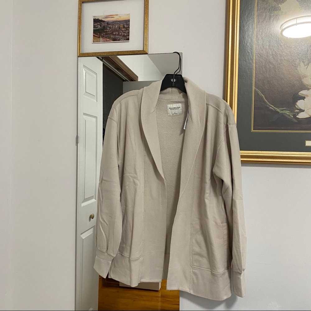 NWT Abercrombie & Fitch - Open-Front Fleece Cardigan - Picture 8 of 14